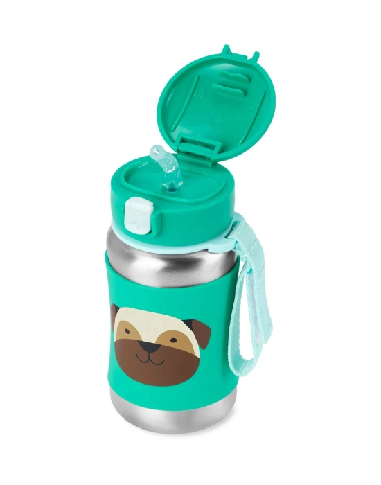 Skip Hop Zoo Pipetli Paslanmaz Çelik Suluk 350 ml Pug