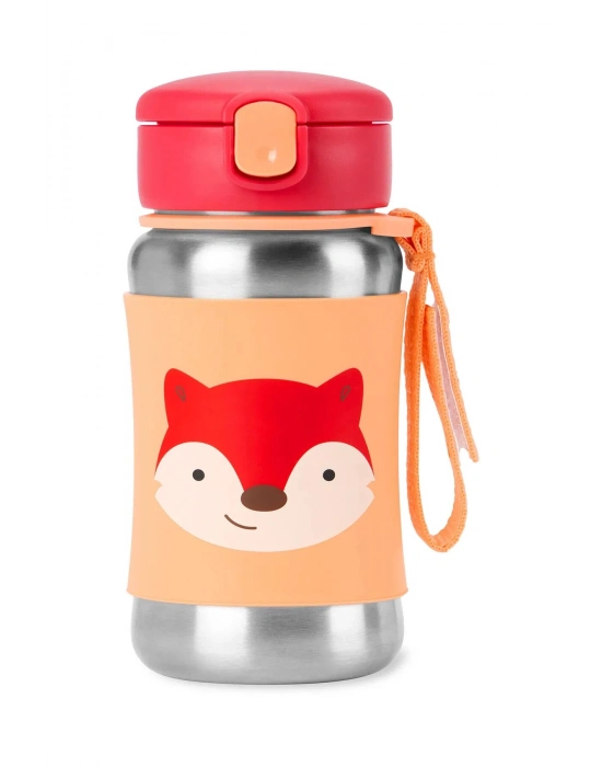 Skip Hop Zoo Pipetli Paslanmaz Çelik Suluk 350 ml Tilki