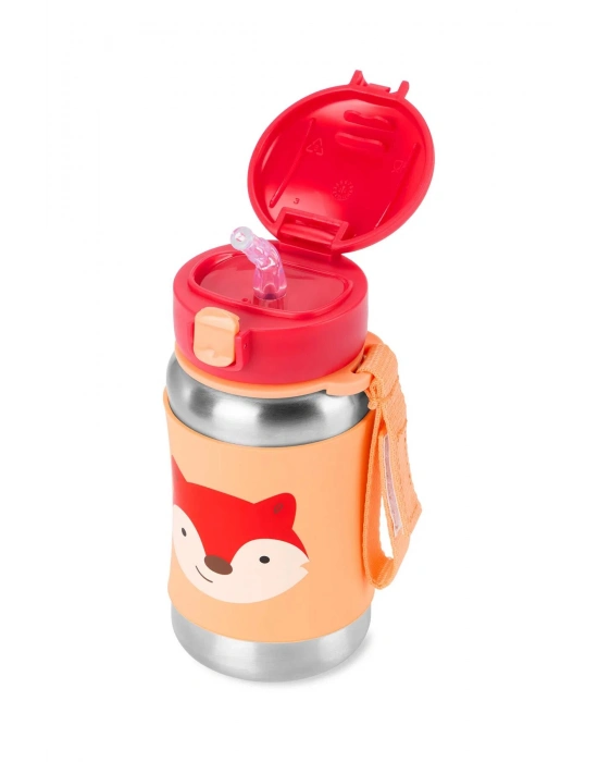 Skip Hop Zoo Pipetli Paslanmaz Çelik Suluk 350 ml Tilki