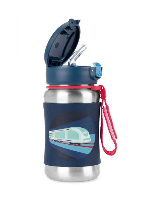 Skip Hop Zoo Pipetli Paslanmaz Çelik Suluk 350 ml Tren
