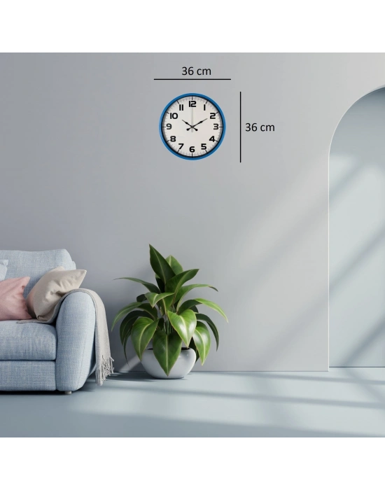 Sky Blue 36 Cm Duvar Saati