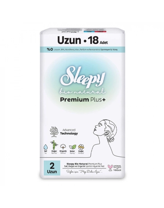 Sleepy Bio Natural Premium Plus Uzun Ped 18 Adet