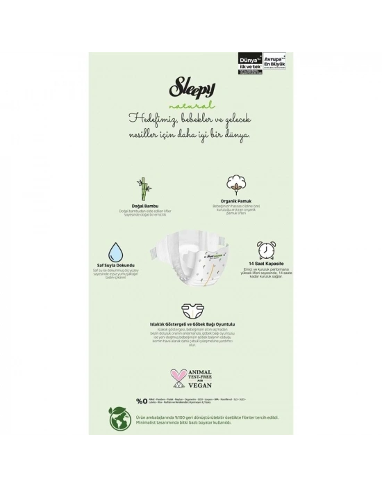 Sleepy Natural Bebek Bezi Gross Paket 1 Beden 2-5 Kg 100 Adet