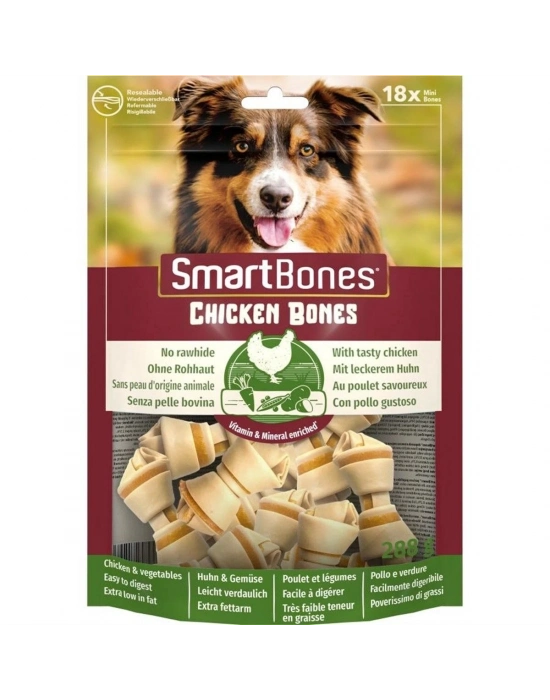 Smart Bones Tavuklu Düğüm Köpek Ödül Kemiği Mini 18 Adet