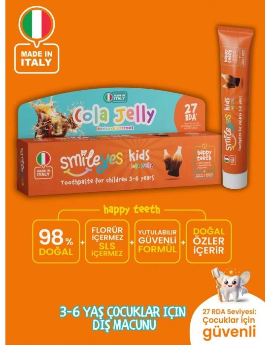 Smileyes Kids Diş Macunu 3-6 Yaş 50 ml Cola Jelly