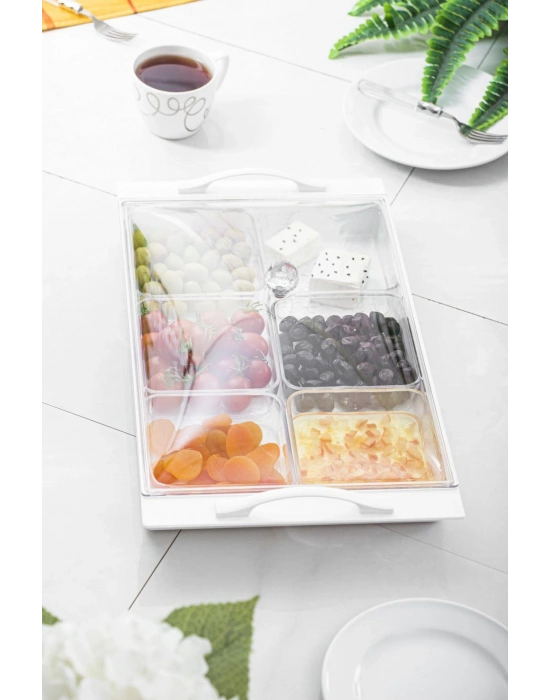 Soft Beyaz Akrilik Saray Kahvaltılık Seti