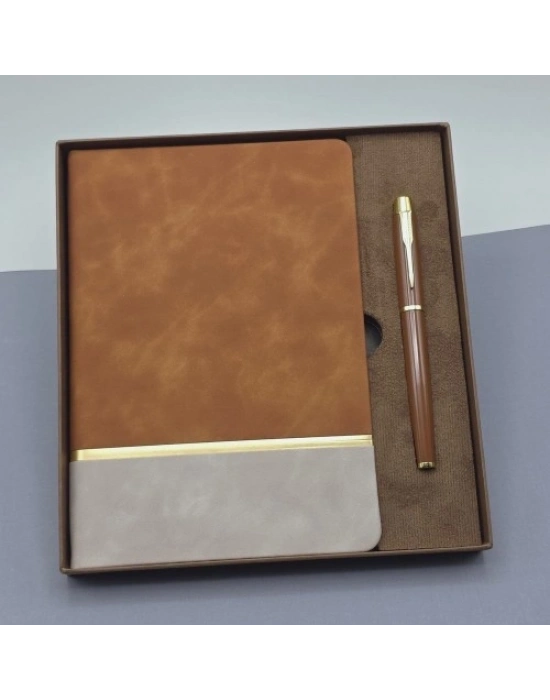 Soft Deri Defter Ve Roller Kalem Seti