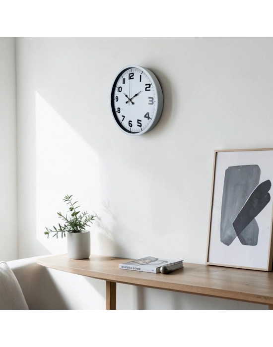 Soft White 36 Cm Sade Duvar Saati