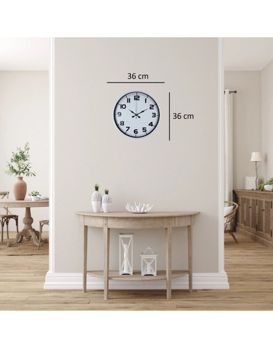 Soft White 36 Cm Sade Duvar Saati