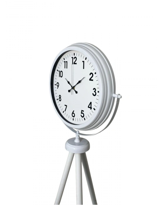 Soft White Dekoratif Tripod Ayaklı Saat
