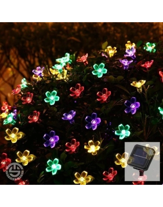 Solar 30 Ledli Çiçekli RGB Güneş Enerjisi