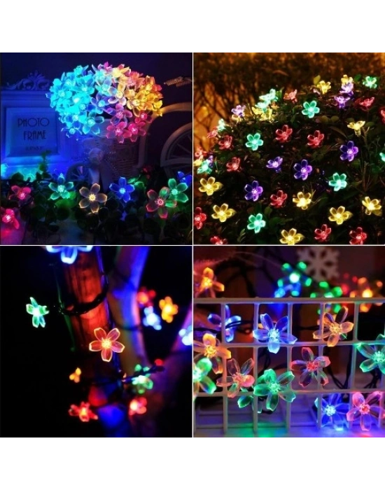 Solar 5m 50 Led Papatya RGB 8 Fonksiyonlu
