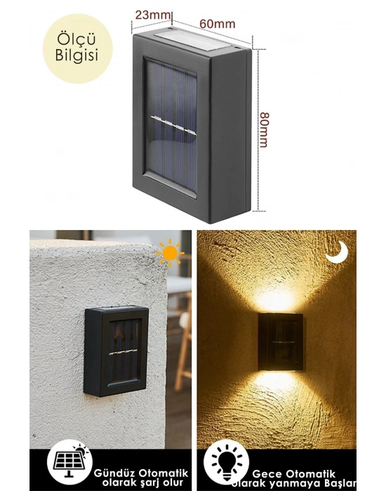Solar Aplik Çift Taraflı Lamba