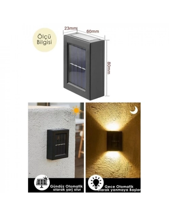 Solar Aplik Çift Taraflı Lamba