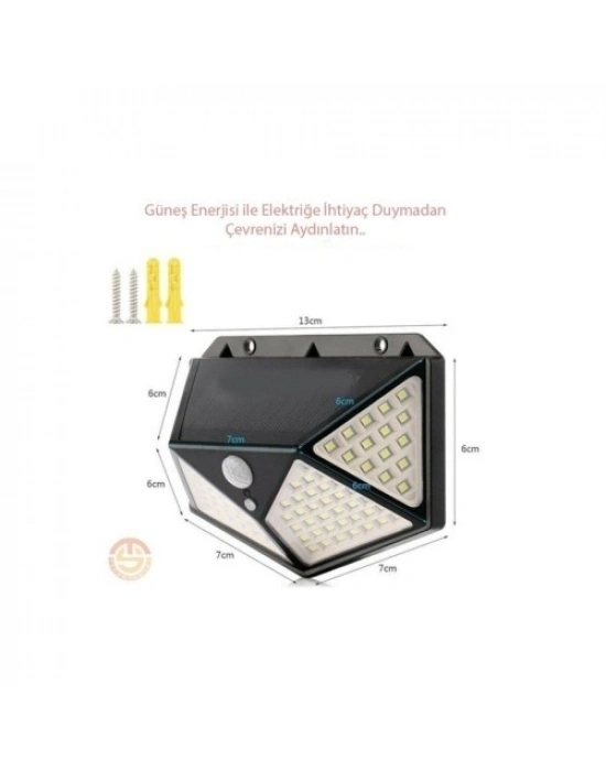 Solar Bahçe Aydınlatma Lambası 100 Led
