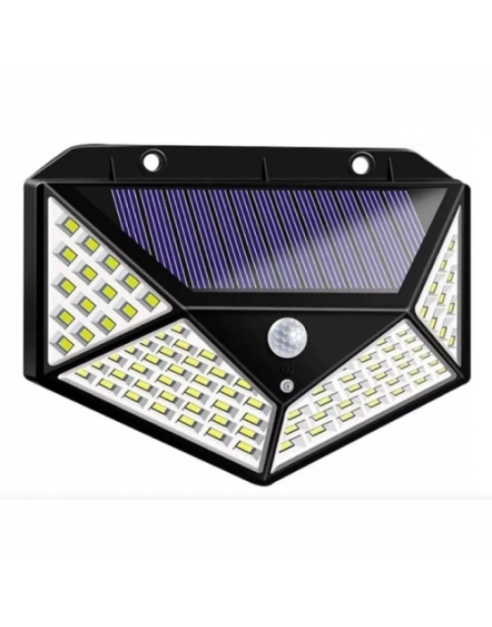 Solar Hareket Sensörlü Duvar Lambası 100 Led