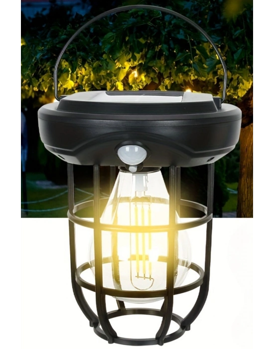 ®  Solar Kamp Feneri – Güneş Enerjili, Otomatik Şarj ve Gece Işığı, Taşınabilir ve Asılabilir LED Dış Mekan a