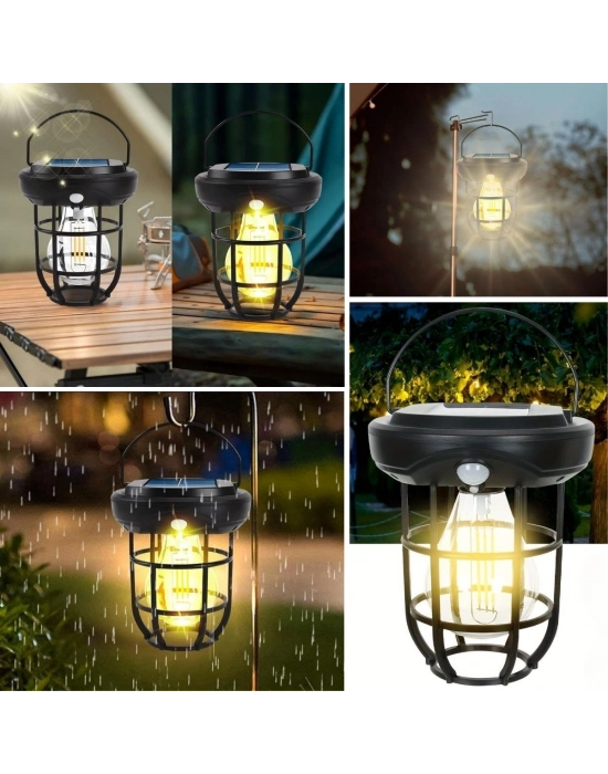 ®  Solar Kamp Feneri – Güneş Enerjili, Otomatik Şarj ve Gece Işığı, Taşınabilir ve Asılabilir LED Dış Mekan a