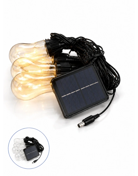 Solar LED Ampul Işık Dış Mekan Bahçe Pergola Balkon Dekoratif Aydınlatma