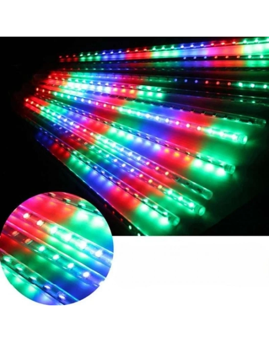 Solar Meteor Tüp Bahçe Dış Mekan Aydınlatma LED 8 Adet