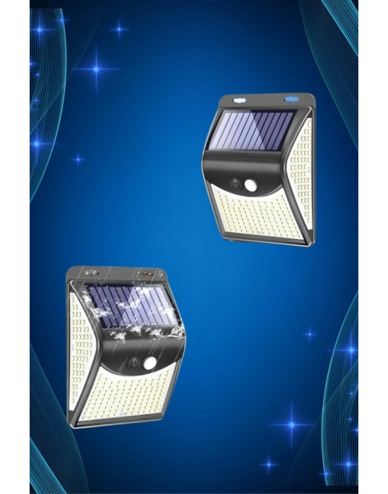 Solar Sensörlü Duvar Lambası Bahçe Lamba 20 Led Işık