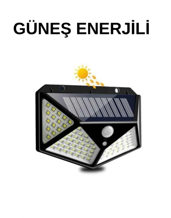 Solar Sensörlü Duvar Lambası Bahçe Lambaso Parlak Beyaz Işık Suya Dayanıklı
