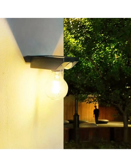 Solar Sensörlü LED Ampul Lamba - Güneş Enerjili - Dış Mekan Aydınlatma
