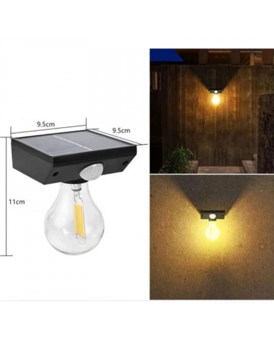 Solar Sensörlü LED Ampul Lamba - Güneş Enerjili - Dış Mekan Aydınlatma