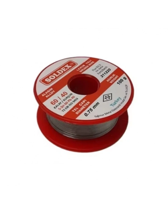 Soldex 60/40 Lehim Teli 100 Gr 0,75 Mm (sn:60 / Pb:40)