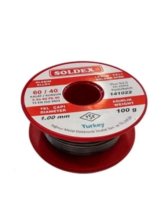 Soldex 60/40 Lehim Teli 100 Gr 1,00 Mm (sn:60 / Pb:40)