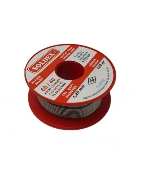 Soldex 60/40 Lehim Teli 100 Gr 1.20 Mm (sn:60 / Pb:40)