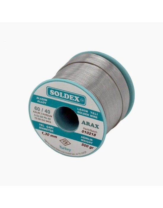 Soldex Arax 60-40 Lehim Teli 500 Gr 1.3 Mm - Sn:60 / Pb:40