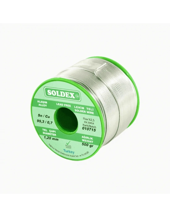 Soldex Scn100 Gümüşsüz Özel Alaşım Lehim Teli 500 Gr - 0.75 Mm