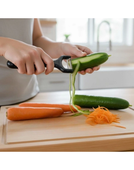 ® Solingen Çelik Küçük Boy Meyve Sebze Soyacak – Keskin Paslanmaz Soyucu Aparat