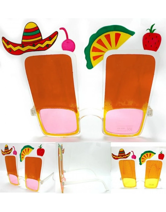 Sombrero Hawaii Fiesta Meyve Figürlü Yaza Merhaba Gözlük