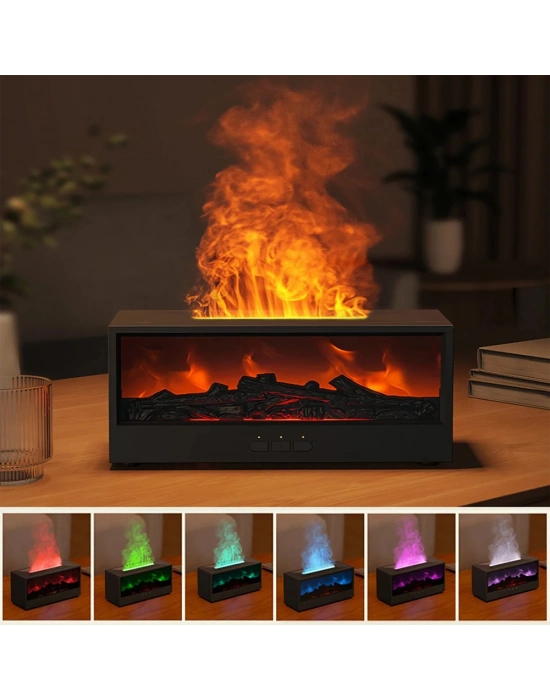 Şömine Görünümlü Alev Efektli Hava Nemlendirici