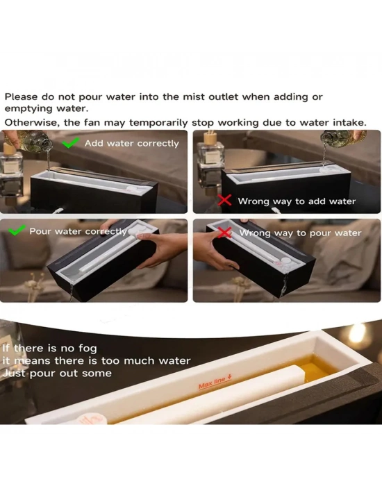 Şömine Görünümlü Alev Efektli Hava Nemlendirici