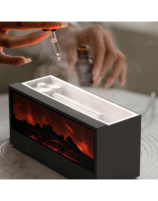 Şömine Görünümlü Alev Efektli Hava Nemlendirici