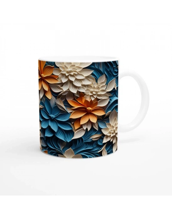 Sonbahar Esintisi Çiçekli Kupa Bardak