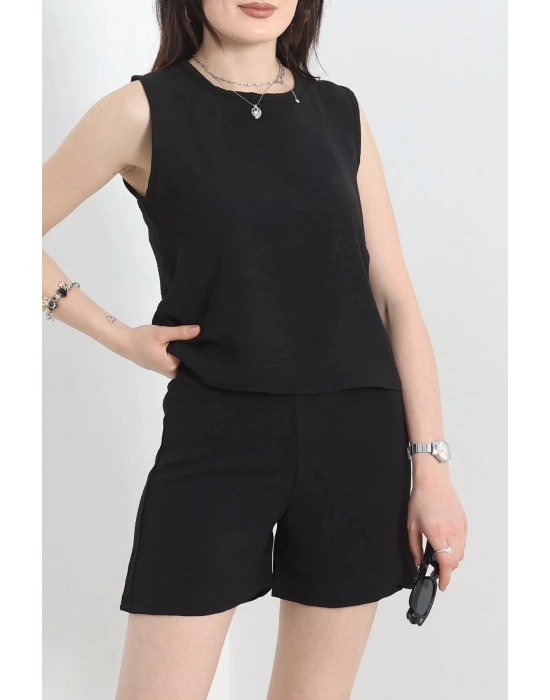 Şortlu Ayrobin takım siyah