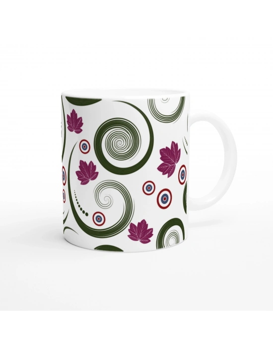 Soyut Dönüşler ve Lotuslar Kupa Bardak