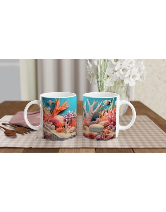 Soyut Mercan Dünyası Kupa Bardak