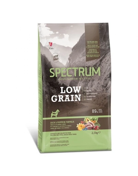 Spectrum Düşük Tahıllı Ördekli ve Bal Kabaklı Küçük Irk Yetişkin Köpek Maması 2.5 Kg