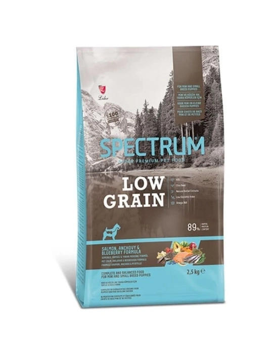 Spectrum Düşük Tahıllı Somonlu Hamsili ve Yaban Mersinli Küçük Irk Yavru Köpek Maması 2.5 Kg