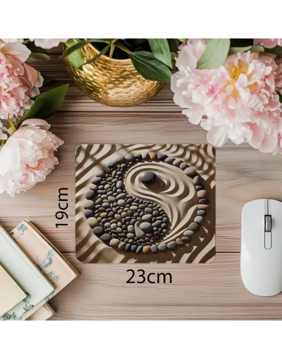Spiritüel Dengeli Mouse Pad Tasarımı - 19x23 cm 2 mm Dikdörtgen İthal Baskılı Mouse Pad