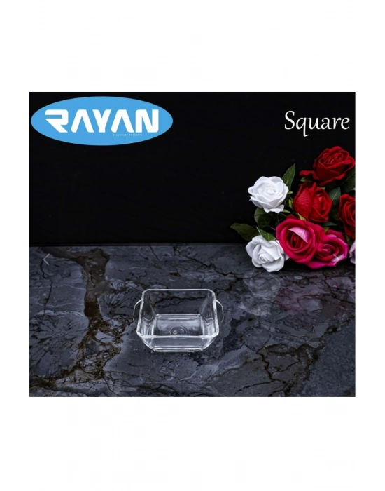 Square Tekli Kare Cam Kahvaltılık Kase Royaleks-81485