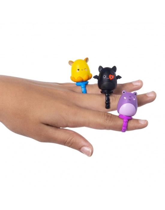 Squish-a-longs 3 Figür + Yüzük Çantalı Sürpriz Paket Seri 1