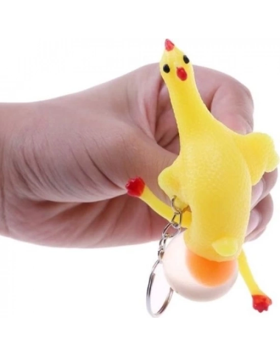 Squishy Yumurtlayan Tavuk Anahtarlık