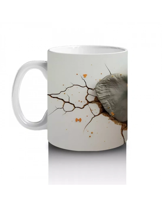 St. Patrick Şapkasıyla Fil Figürü – Baskılı Kahve Kupası