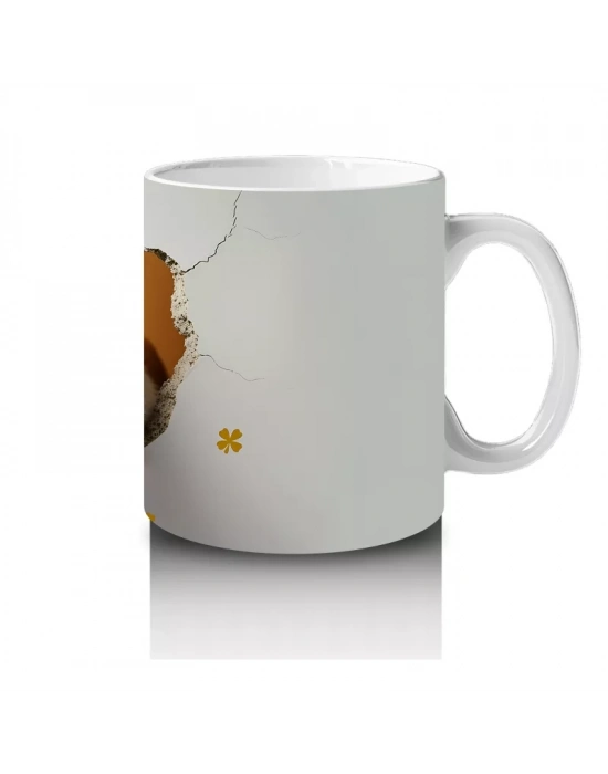 St. Patrick Şapkasıyla Sevimli Köpek Yavrusu – Baskılı Kahve Kupası